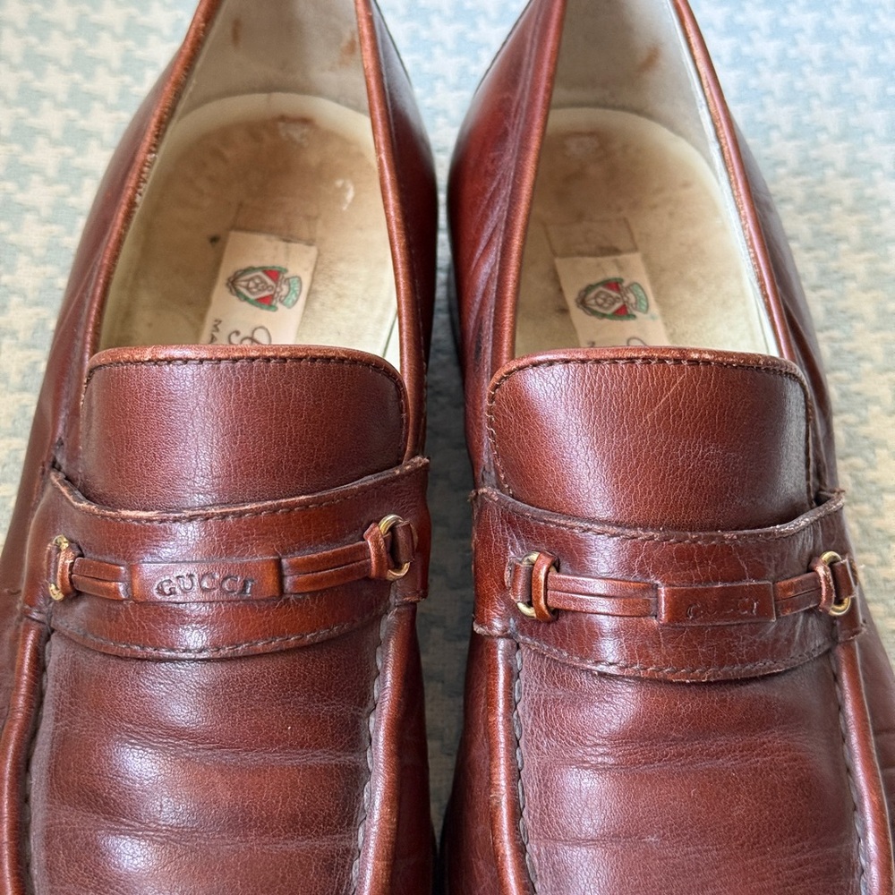 Gucci Men's Rich Brown Leather Loafers - Picture 3 of 5